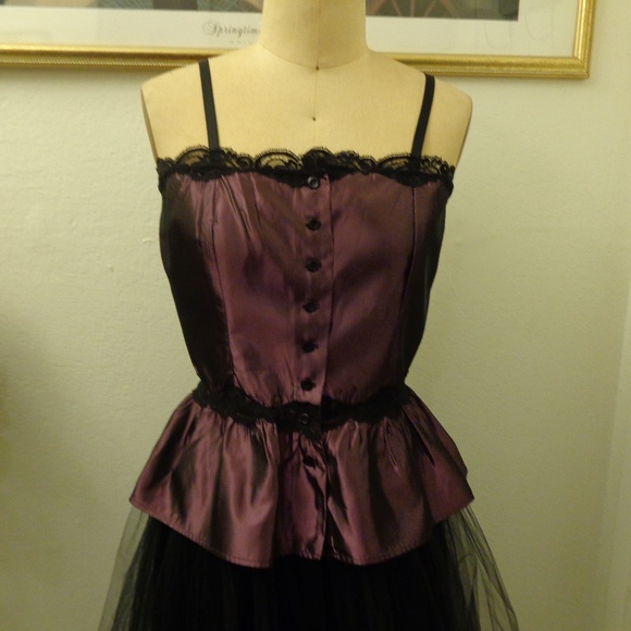 Angel Kiss Purple and Black Lace Camisole - Picture 6 of 7